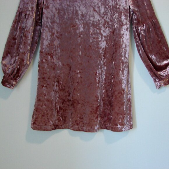 Muche and Muchette Velvet Dress Loose Pink Crushed Velvet Size Medium Large M/L - Picture 9 of 15